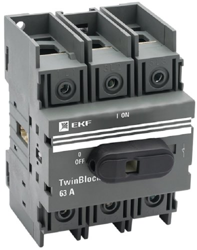 Рубильник EKF PROxima TwinBlock 3п 63А с ручкой фото Рубильник EKF PROxima TwinBlock 3п 63А с ручкой картинка